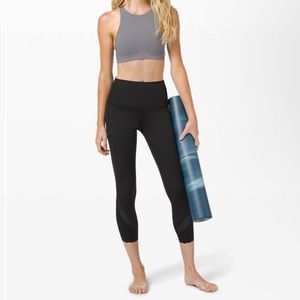 Lululemon Wunder Under High-Rise Crop 23" *Updated Scallop Full-On Luxtreme sz 6